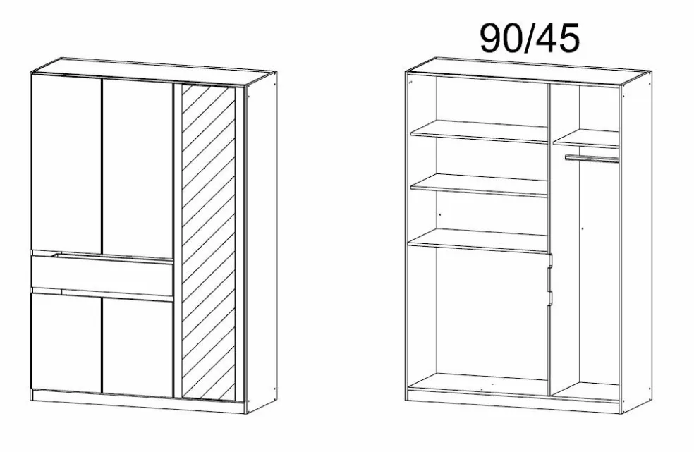 Armoire à portes battantes TÜBINGEN
