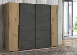 Armoire à portes battantes et coulissantes NARAGO