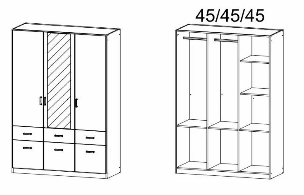 Armoire à portes battantes BREMEN