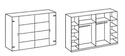 Armoire à portes battantes et coulissantes STOCKHOLM