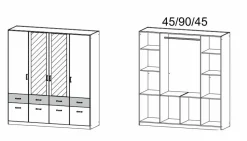 Armoire à portes battantes BREMEN-EXTRA