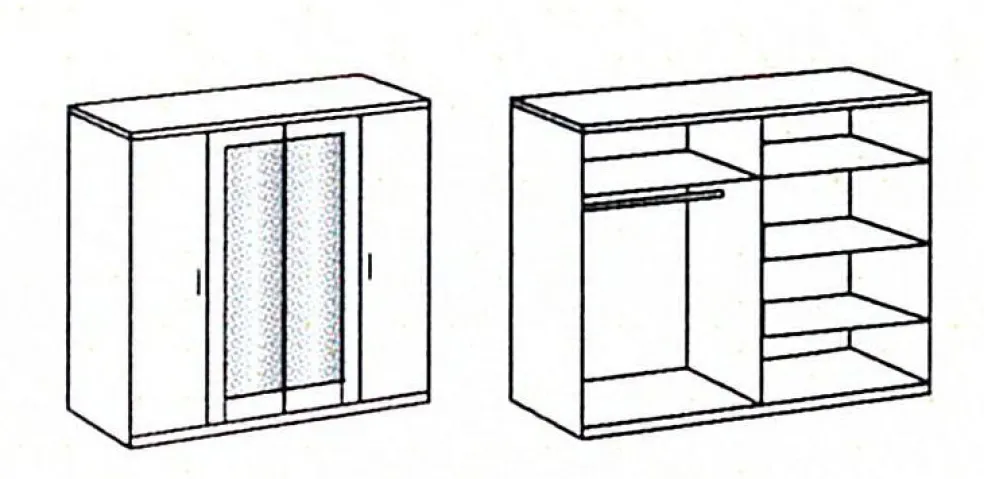 Armoire à portes battantes ANGIE
