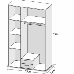 Armoire à portes battantes CHICAGO