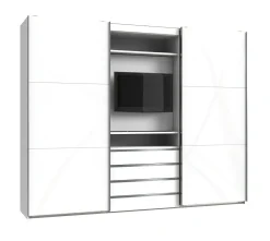 Armoire à portes coulissantes avec support TV intégré MAGIC GLAS