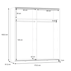 Armoire à portes coulissantes DEDERIK