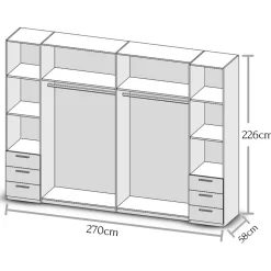 Armoire à portes pivotantes et coulissantes STORE