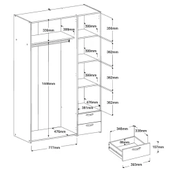 Armoire à vêtements BOSTON 2