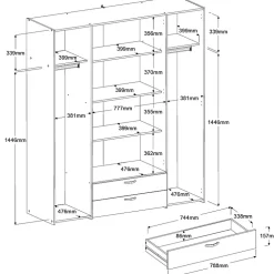Armoire à vêtements BOSTON 11