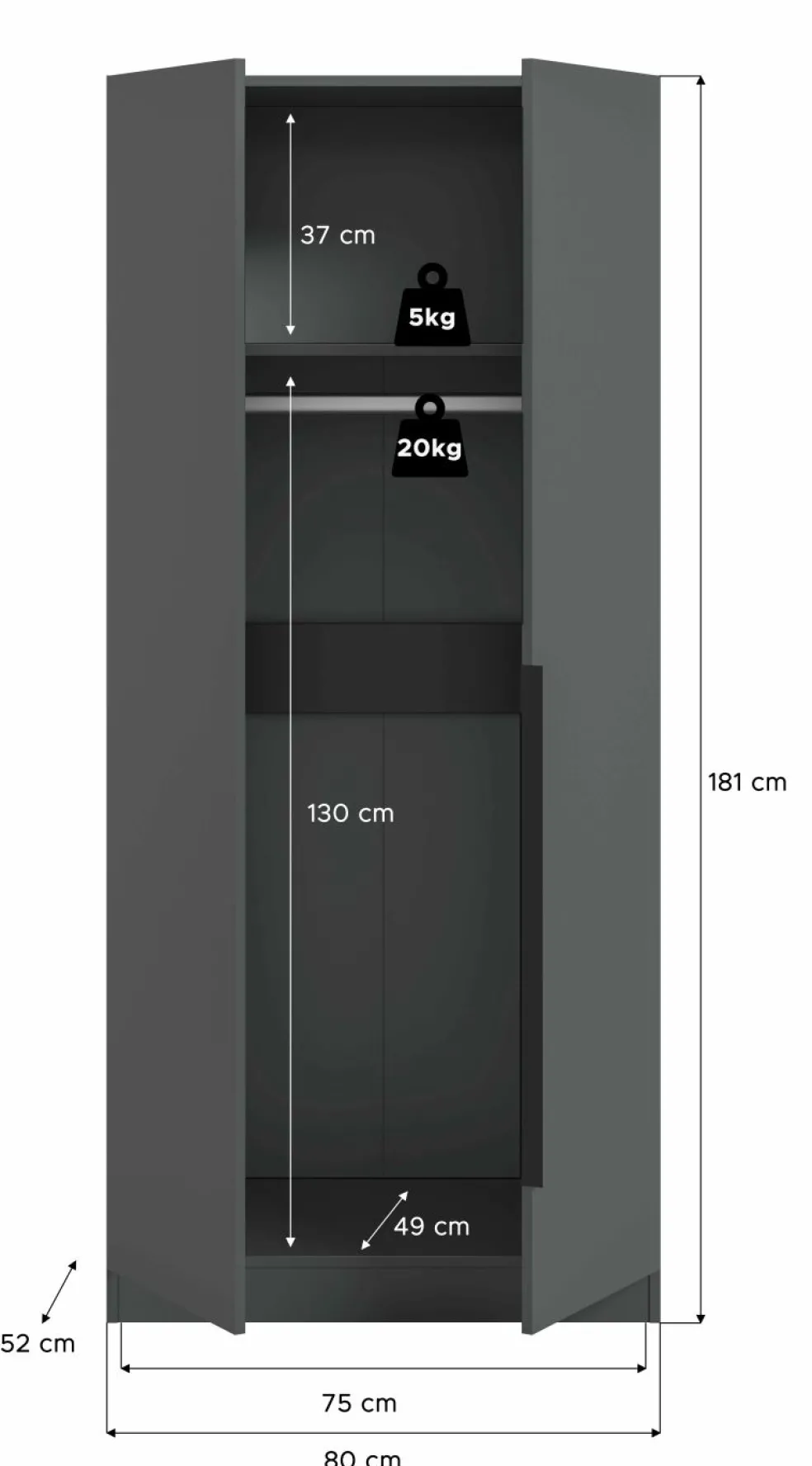 Armoire à vêtements KOPENHAGEN