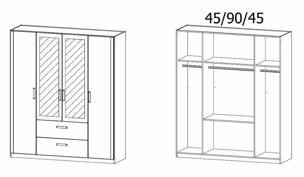 Armoire à vêtements LINDAU