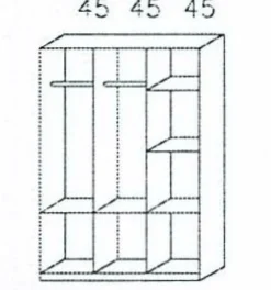 Armoire combinée à portes battantes BREMEN