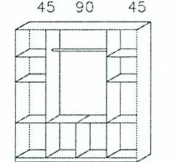 Armoire combinée à portes battantes BREMEN