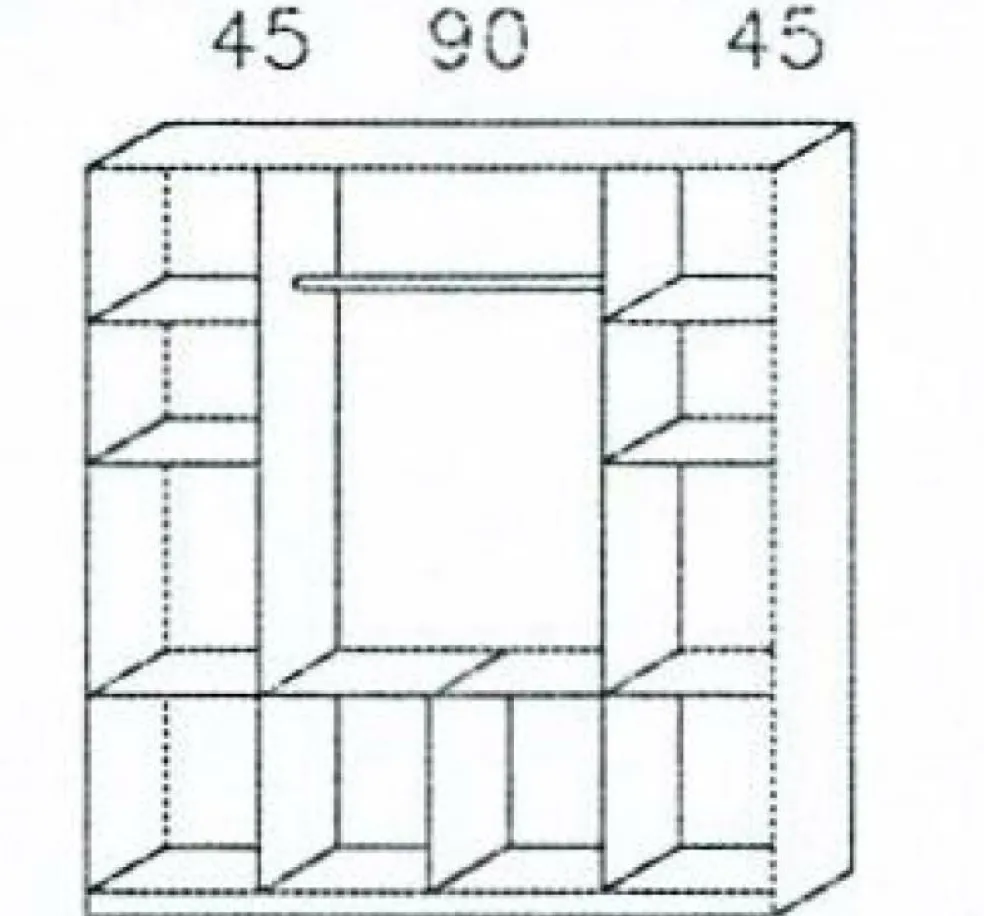 Armoire combinée à portes battantes BREMEN