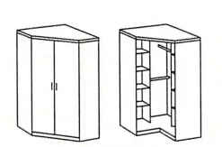 Armoire d'angle à portes battantes JOKER