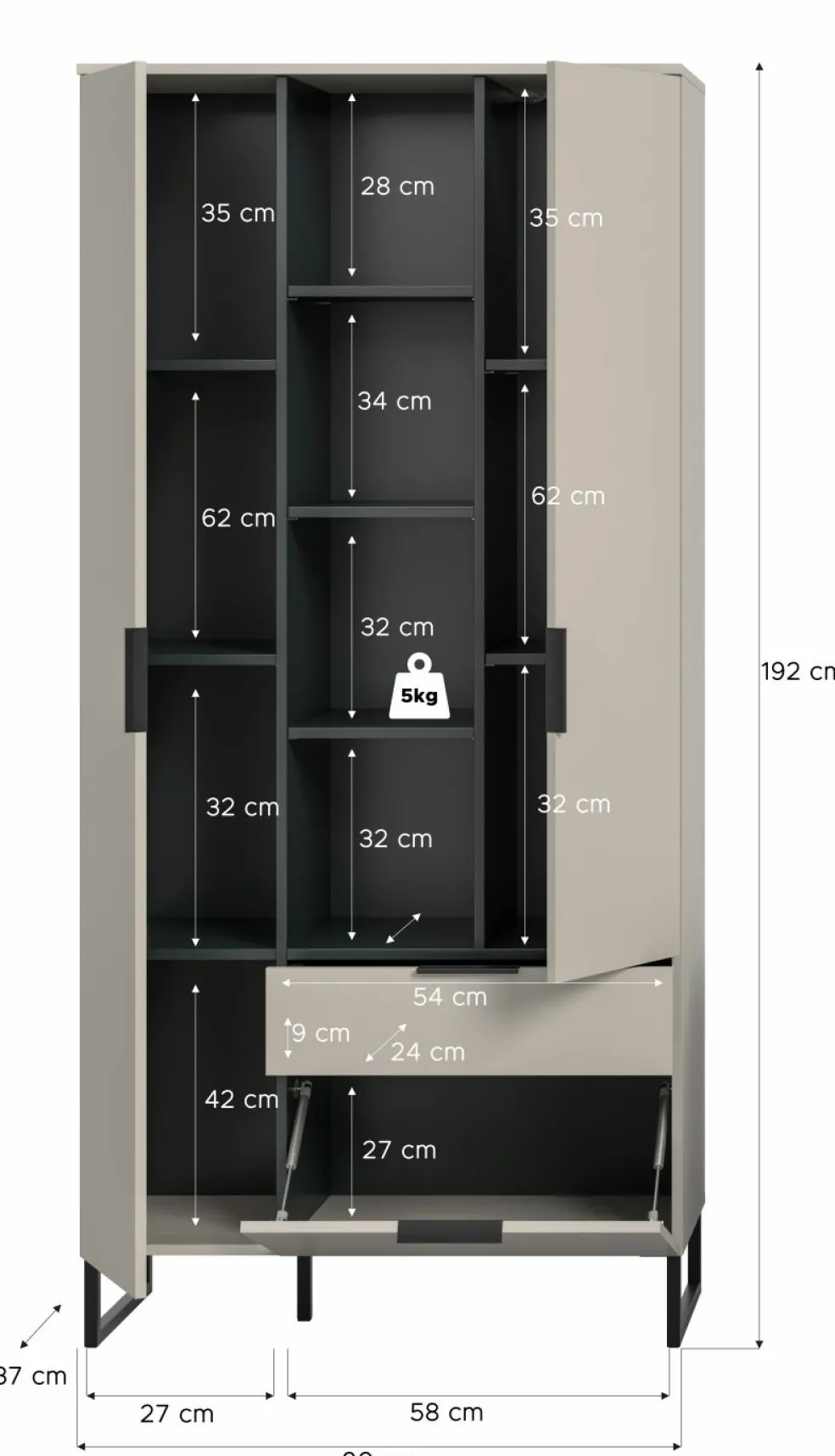 Armoire de salon NOIDA
