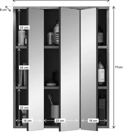 Armoire de toilette AGARO