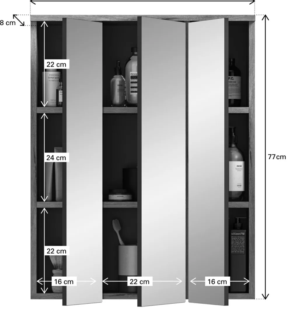 Armoire de toilette AGARO