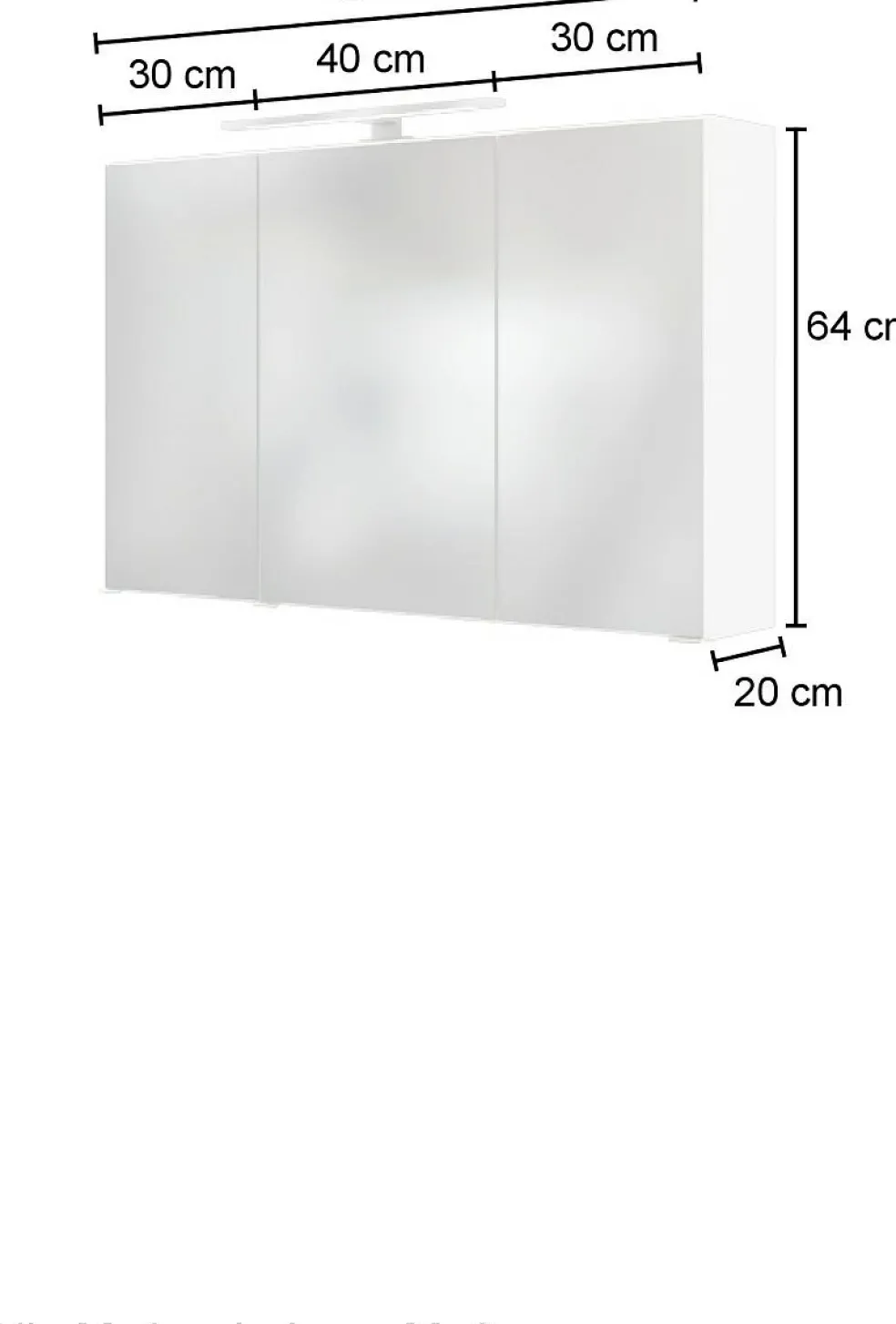 Armoire de toilette 3D 100 cm AREZZO