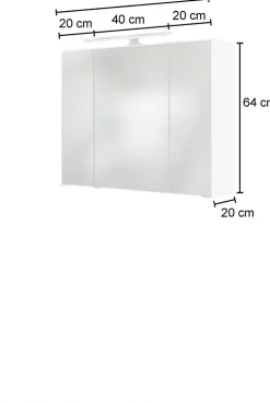 Armoire de toilette 3D 80 cm AREZZO