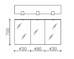 Armoire de toilette SOLITAIRE 6025