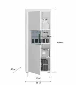 Bahut haut vitrine ADOLA