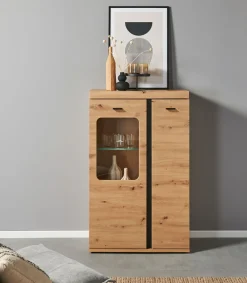 Bahut haut vitrine KRETA