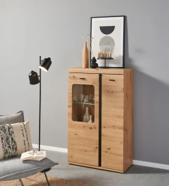 Bahut haut vitrine KRETA