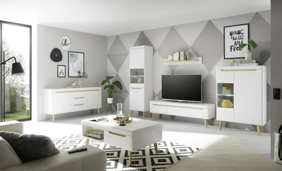 Bahut haut vitrine SVANTE