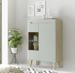 Bahut haut vitrine SVANTE