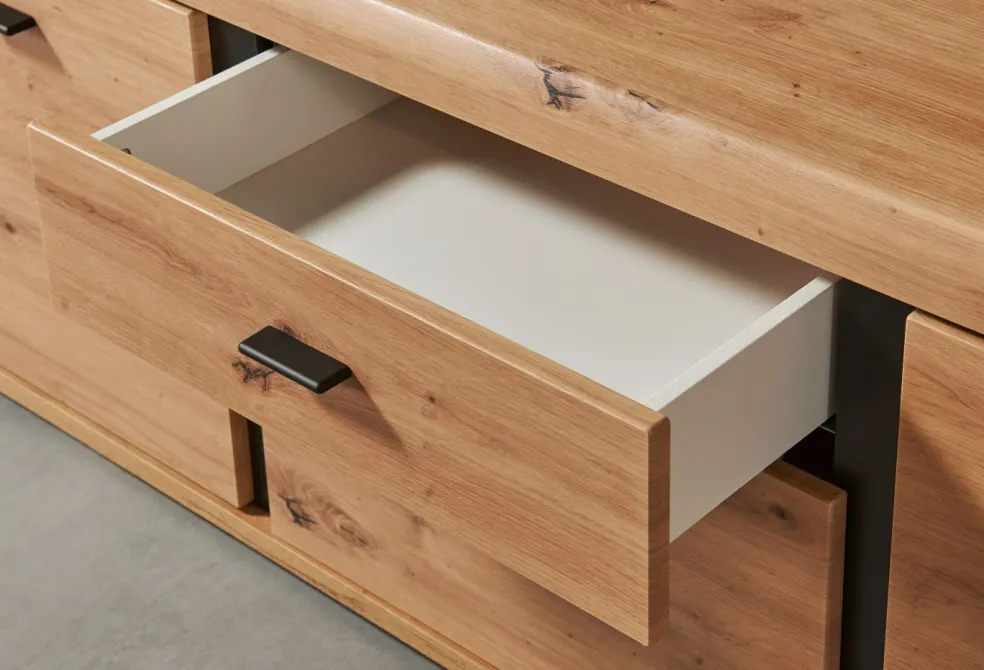 Banc TV avec étagère murale KRETA