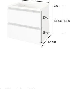 Bloc salle de bains 60 cm AREZZO