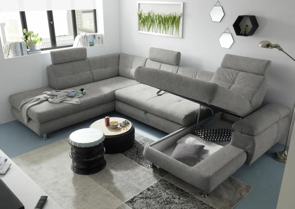 Canapé en U convertible ALBA