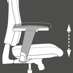 Chaise de bureau pivotante LINEA 45