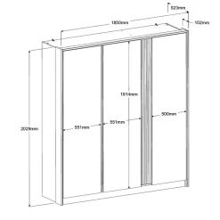 Chambre à coucher 2 éléments MIAMI 23