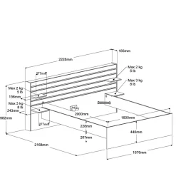 Chambre à coucher 3 éléments MIAMI 22