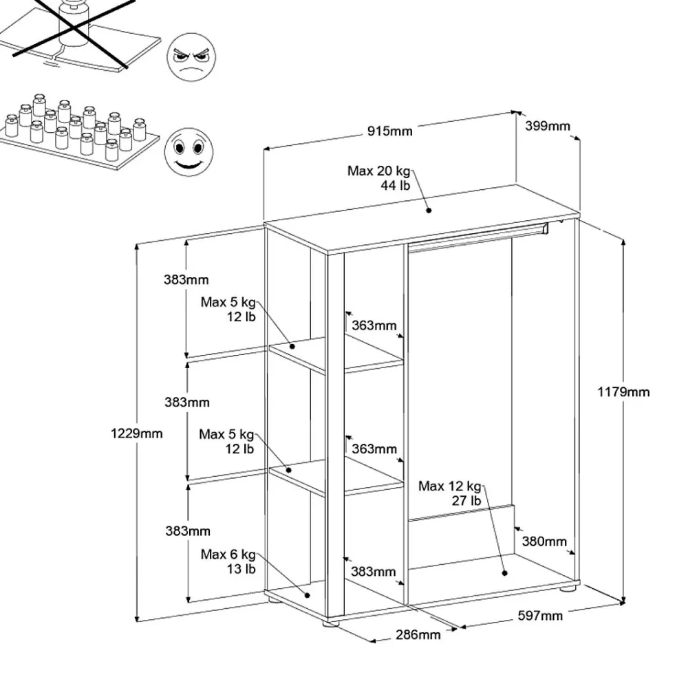 Chambre d'ado 5 éléments LAS VEGAS 13a