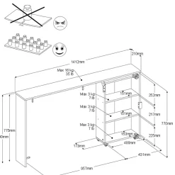 Chambre d'ado 5 éléments LAS VEGAS 13a