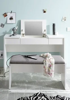 Coiffeuse avec banc BRISTOL