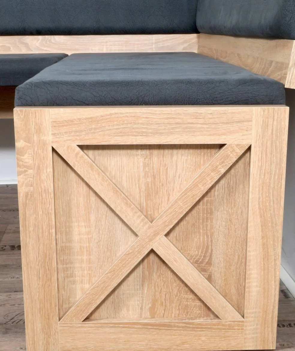 Coin repas avec banquette d'angle 4 éléments MADRANO