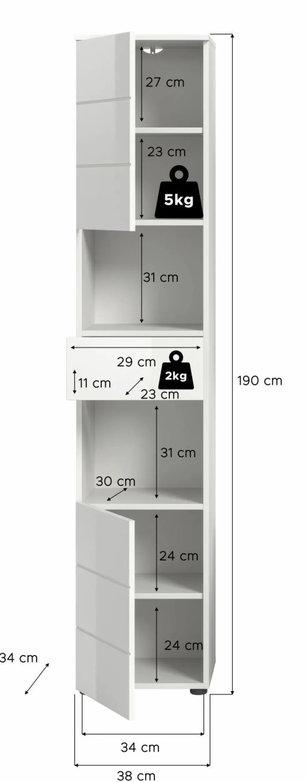 Colonne de salle de bains AMBO