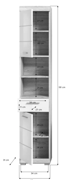 Colonne de salle de bains GIMBI