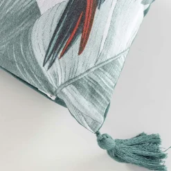 Coussin décoratif avec pompons perroquet OUTDOOR