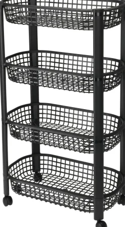 Desserte de cuisine à roulettes avec 4 paniers EH