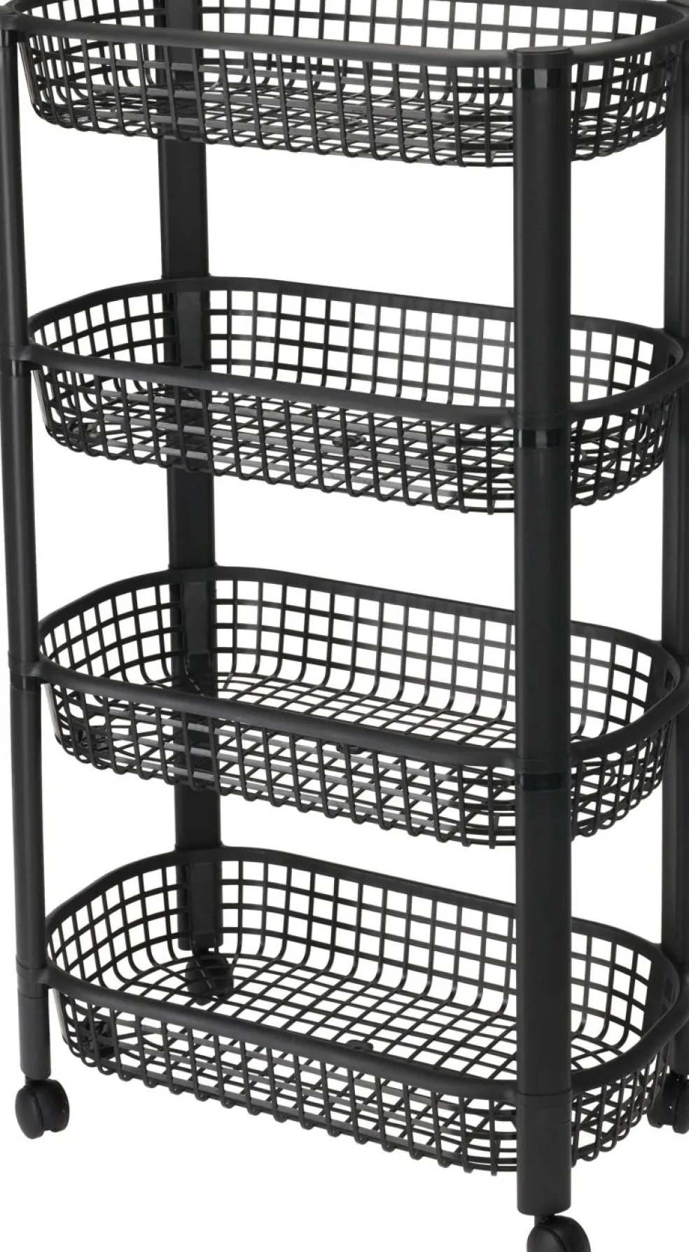 Desserte de cuisine à roulettes avec 4 paniers EH