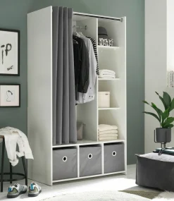 Dressing avec rideau en tissu JENKE