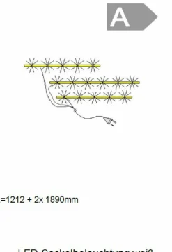 Eclairage de socle LED RONDINO