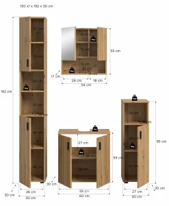 Ensemble salle de bains 4 éléments MONE