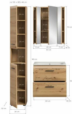 Ensemble salle de bains 3 éléments BONGA