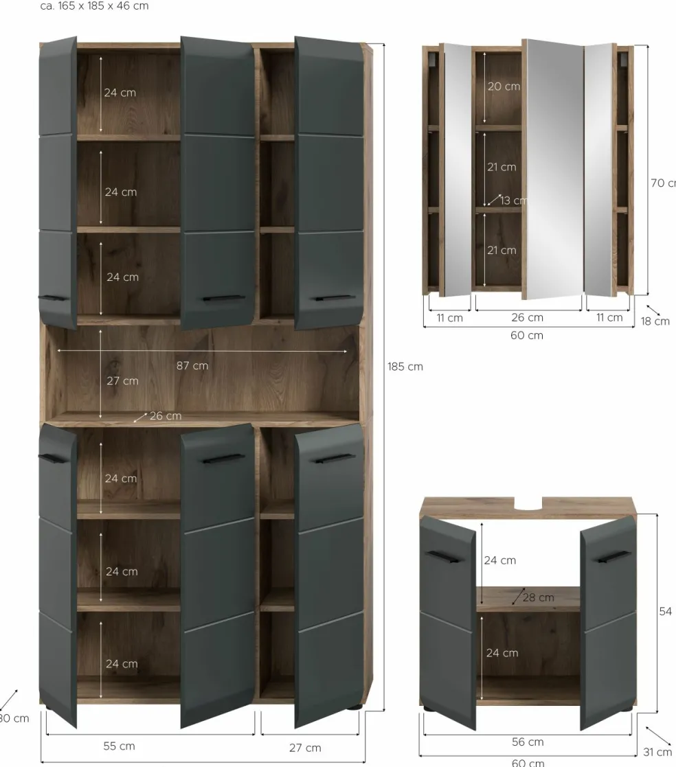 Ensemble salle de bains 3 éléments BONGA