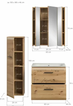 Ensemble salle de bains 3 éléments BONGA